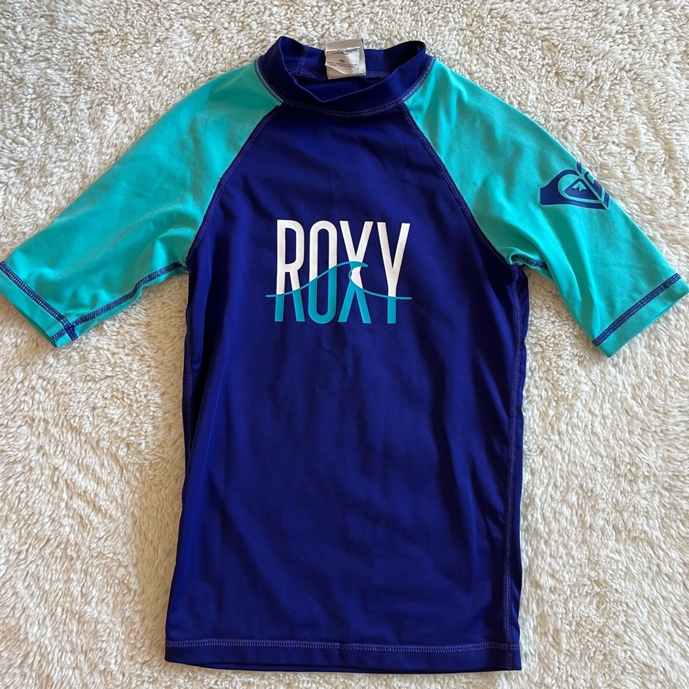 Roxy Rashguard Short Sleeve Girls Sz 12